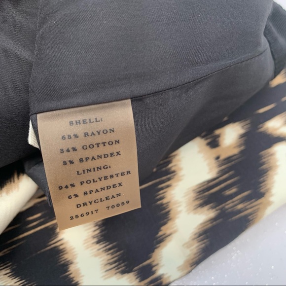 Ann Taylor Skirt Size 8 Pencil Animal Print Pocket - Picture 7 of 8